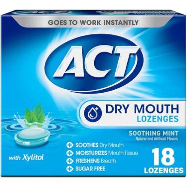 Imagem de Pastilhas ACT Dry Mouth Soothing Mint 18 unidades (pacote com 4) - Cha