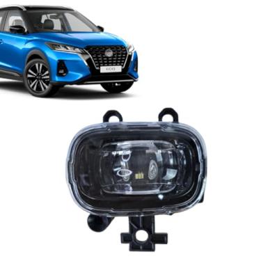 Imagem de Farol Milha Kicks 2021 á 2024 com Led Foco Simples Acrílico Lado Direito