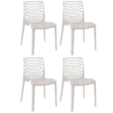 Imagem de Conjunto com 4 Cadeiras Gruvyer Branco Fratini
