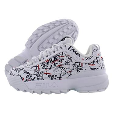 Imagem de Fila Tênis feminino Disruptor II Premium Confortável, Branco puro/grafitti/vermelho/branco Fila, 9