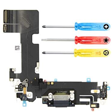 Imagem de MMOBIEL Conector de base compatível com iPhone 13 2021 – Cabo flexível de porta de carregamento – substituição de porta de fone de ouvido/microfone/antena – inclui chaves de fenda