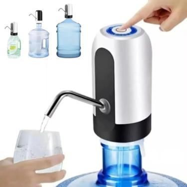 Imagem de Bebedouro Bomba Elétrica Para Garrafão Galão D'água 5 a 20 Litros Recarregável Portátil para Carregamento Automático USB Dispenser Inteligente com Carregamento Rápido para Casa Escritório Viagem