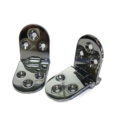 Imagem de Dobradiça semicircular de liga de zinco engrossada dobradiça de armário dobrável porta de armário mesa de jantar dobrável dobradiça flip engrossada 2 peças (2 mm-ouro)