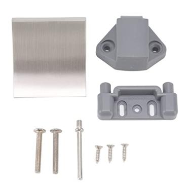 Imagem de Fivela de fechadura de porta de armário RV Fechadura de porta com fivela Maçaneta de gaveta Fechadura Alça de liga de zinco com base de nylon Conjunto de parafusos de montagem (P07 SN (níquel
