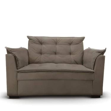 Imagem de Sofá 2 lugares Para Sala Moderno Confortável Ágata Suede - Black House