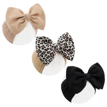 Imagem de Faixa de cabelo Lanmerry, 3 peças, laços para bebês e meninas, 15 cm, 