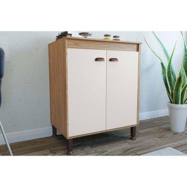 Imagem de Balcão De Cozinha C- Tampo Torino C- 2 Portas 70cm -off White - Movelbento