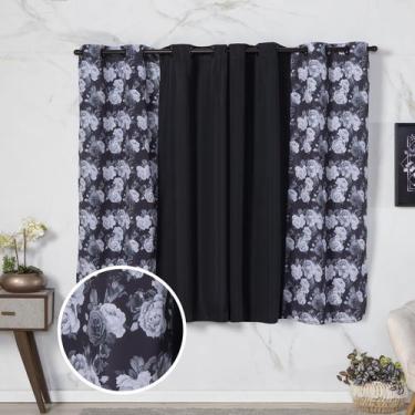 Imagem de Cortina Florata 2,00 Largura x 1,40 Altura Estampada Janela Casa Cozin