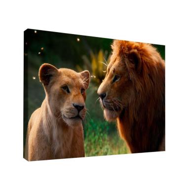 Imagem de Quadro Rei E Rainha Da Selva Br Artes Pequeno 60x40