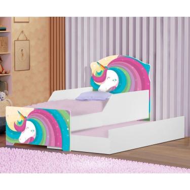 Imagem de Mini Cama Infantil Com Auxiliar Pop Lindo Unicórnio