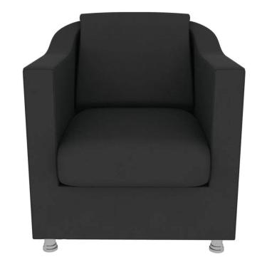 Imagem de Poltrona Decorativa Tilla Para Sala E Escritório Suede Preto