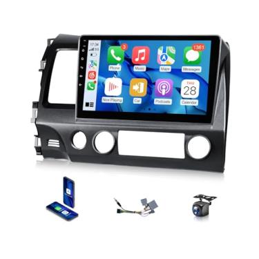 Imagem de VQU Estéreo automotivo para Honda Civic 2006-2011 sem fio Apple Carplay Android Auto – Car Play para rádio Honda Civic com Android 13 OS 5G WiFi Navegação GPS FM RDS EQ DSP Receptor de áudio SWC AHD