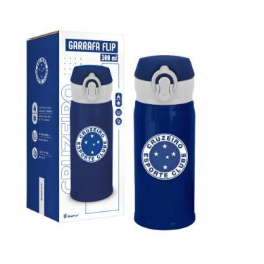 Imagem de Garrafa térmica flip 300ml times - cruzeiro - BRASFOOT