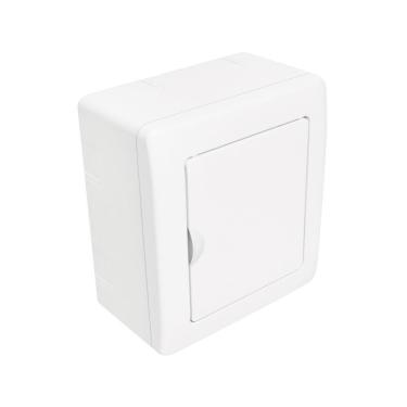 Imagem de Quadro De Distribuição De Sobrepor Para 3 Disjuntores Nema Ou 4 Din - Porta Branca Reversível