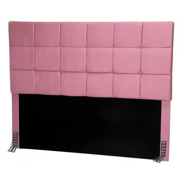 Imagem de Cabeceira Cama De Queen 160 Cm Estofada Alana Em Suede Com Frame Rosa