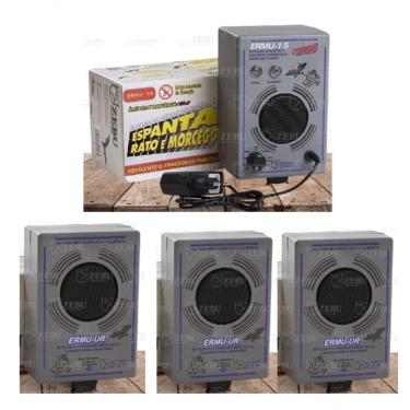 Imagem de Repelente Morcego Ultrasonico Sonoro Zebu + 3 Emissores