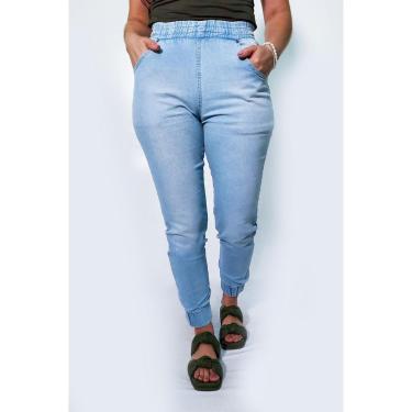 Imagem de Calça Jogger Jeans Délavé Feminina Stretch Alta Anticorpus-Feminino