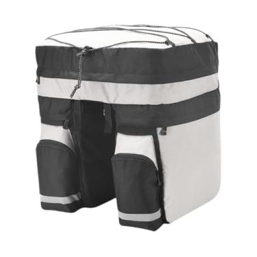 Imagem de menolana Bicicleta Pannier Bicycle traseira Bolsa de assento de rack armazenamento de armazenamento, Cinza