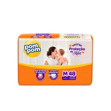 Imagem de Fralda Pom Pom Derma Protek Proteção de Mãe Mega M com 48un