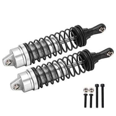 Imagem de Ainoli 2 unidades de amortecedores dianteiros traseiros de liga de alumínio para série de caminhões de carro JLB 1/10 (Prata)