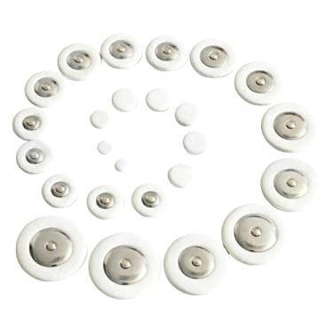 Imagem de YIJU Conjunto de 25 almofadas para saxofone alto, acessórios fáceis de usar, peças leves para instrumentos, substituição direta para almofadas de saxofone, Branco