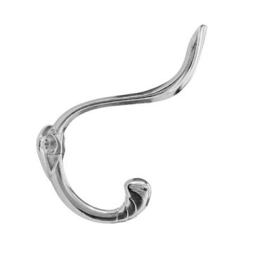 Imagem de Kit c/2 Gancho Cabideiro FRJ Duplo Metal para Pendurar e Parafusos - G