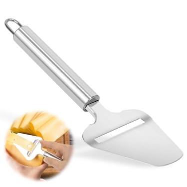 Imagem de Cortador de queijo de aço inoxidável premium para todos os tipos de queijo, cortador de queijo portátil multifuncional para bloco e duro, seguro para lava-louças, essencial para todas as cozinhas.