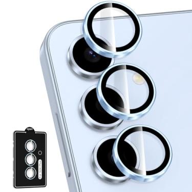 Imagem de Avocase Protetor de lente para câmera Samsung Galaxy S24 Plus, capa de lente de vidro temperado com anel de metal individual, [forte adsorção] Capa de lente transparente HD ultrafina resistente a