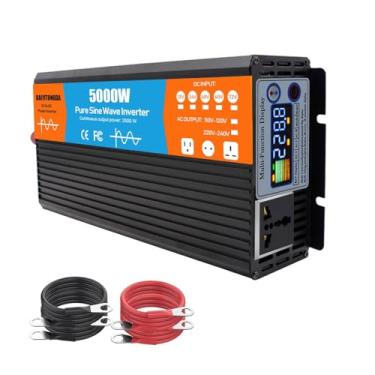 Imagem de 5000W DC 12V/24V/48V/60V/72V O onda senoidal pura do inversor de onda de onda sengrado Fase dividida DC DC SAÍDA CA 120V/240V Baixa frequência Conversor de inversor de energia solar,24V to 220V