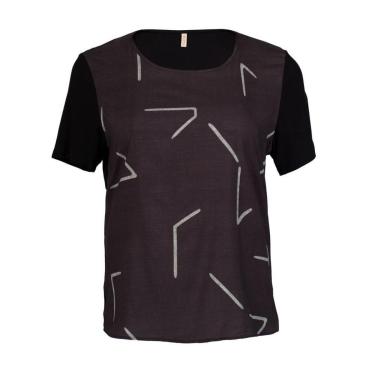 Imagem de Blusa Feminina Cativa Plus Size Estampada Preto-Feminino