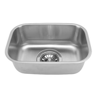 Imagem de Fockety Pia de Bar, 12,6 X 8,66 X 4,72 pol. Pia para RV de Cozinha Em Aço Inoxidável 304 Mini Tigela única para Pequena RV de Barra para Casa, Apartamento, Lavatório para Carro,