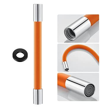 Imagem de Mangueira de extensão sprayer torneira flexível 360 graus com junta estanque e borbulhador tubo alto silicone para torneiras cozinha banheiro restaurante residencial