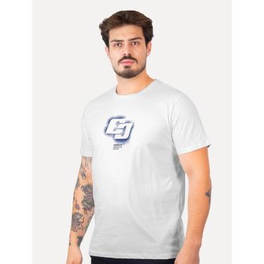 Imagem de Camiseta Colcci Masculina Slim Splash Logo Branca-Masculino