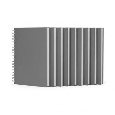 Imagem de Caderno Planner Espiral com Capa Rígida Percalux, 90 Folhas Brancas 95g/m², Calendários 2025-2028 (10, Cinza)