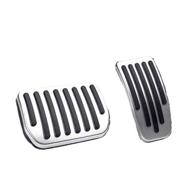 Imagem de EFDNK-HB Capas de pedal de freio de acelerador de carro universais antiderrapantes pedais para acessórios automotivos protetores de pedal de veículo (cor prata)