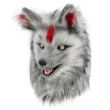 Imagem de COSYEARS Animal Wolf Mask Cosplay Costume Accessories Furry Faux Fur Dog Fox Full Head Therian Masks Anime Dress up Party