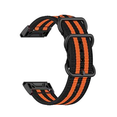 Imagem de ONECMN 26 20 22 mm Pulseira de relógio de nylon para Garmin Fenix 7X 6X Pro 7 6 5X 5 Plus/Epix Gen 2 Enduro VERTIX 2 Gancho e Loop Alça de Secagem Rápida (Cor: I, Tamanho: Para Descent Mk1 Mk2 Mk2i)