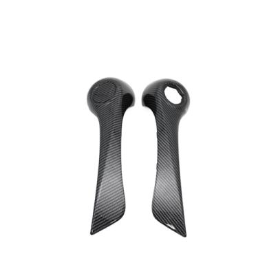 Imagem de 2 PCS Carro Esquerda Direita Puxador da porta interna Maçaneta da tampa externa Substituição da guarnição Compatível com Renault Koleos 1 2008 2009 2010-2016 80945JY50A 80944JY50A(RHD-Carbon 2 PCS)