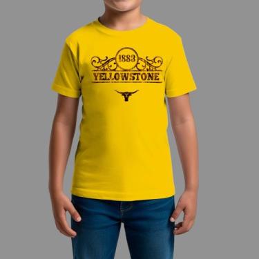 Imagem de Camisetas infanto juvenil Básica Casual Moda Country Manga Curta Stone