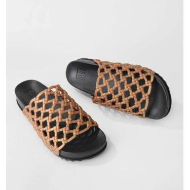 Imagem de Sandália  Feminina Zaxy Partner Sossego, Preto com dourado, 35