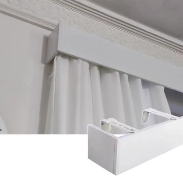 Imagem de Cortina extralonga para montagem na parede, painel sanefa – Capa decorativa de 5,3 m para cortinas, cortinas de rolo, sem necessidade de trilhos – Solução de decoração de casa elegante