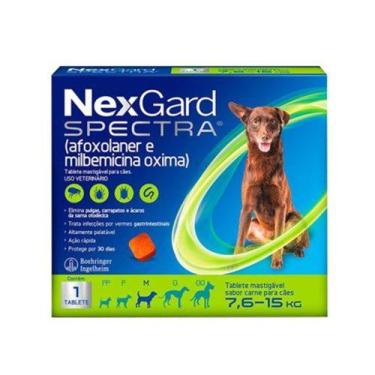 Imagem de NexGard Spectra Antipulgas e Carrapatos Para Cães de 7,6 a 15kg - Boeh