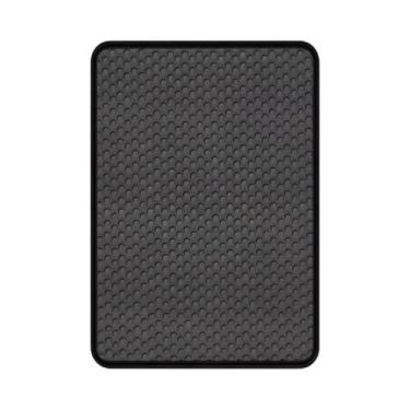 Imagem de Tapete Higiênico EVA Coletor de Areia Para Gato Lavável Dupla Camada Gatos Diversos Tamanhos - Cores Preto e Cinza(Preto,38 * 61cm)