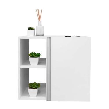 Imagem de Conjunto Gabinete Para Banheiro Branco 55cm Sem Cuba Harpia