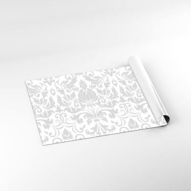 Imagem de Papel De Parede Adesivo Azulejo Arabesco Cinza 2,80M