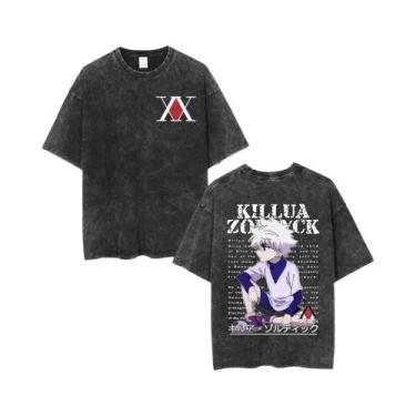 Imagem de Camiseta Masculina Casual Y2K Hunter X Hunter Com Gola Redonda E Manga