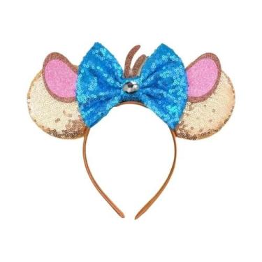 Imagem de Tiara De Orelhas Do Mickey E Da Minnie Com Laços De Lantejoulas, Acess
