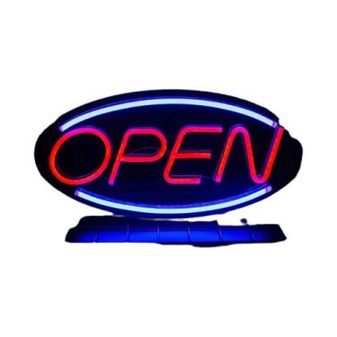 Imagem de Letreiro Neon LED Com Luz Aberta, Alimentado Por USB Para Bares, Lojas