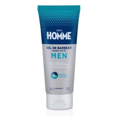 Imagem de Gel de Barbear Hidratante Depil Homme Menthol e Aloe Vera 100g - Depil