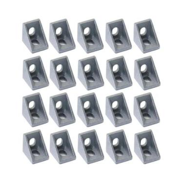 Imagem de Conector De Canto Em L De Alumínio Série 2020 Para Extrusão De Perfil 